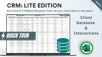 Excel CRM Lite Edition: The simplest way to manage client data and interactions - Quick Demo