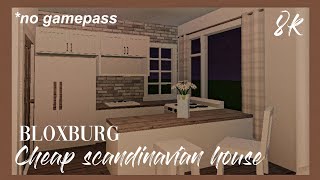 Bloxburg | 8k Tiny Scandinavian Starter house | No Gamepasses | 70s Kitsune 💫