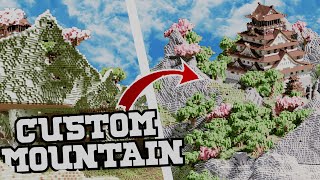 I Built An Insane Custom Mountain In Survival Minecraft