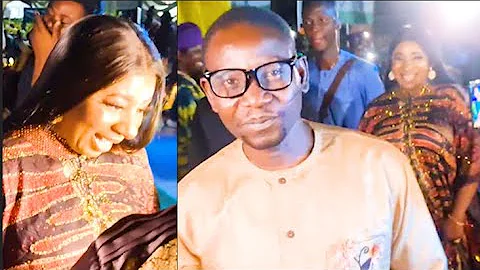 Good-Looking couple!  Afeez Owo & His Wife Mide Martins Strom In To The Largest Cultural Show In 9ja