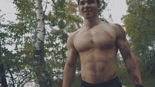 Teen Boy Crushing and Lifting a tree | Awesome flexing show from Andrey Muscle