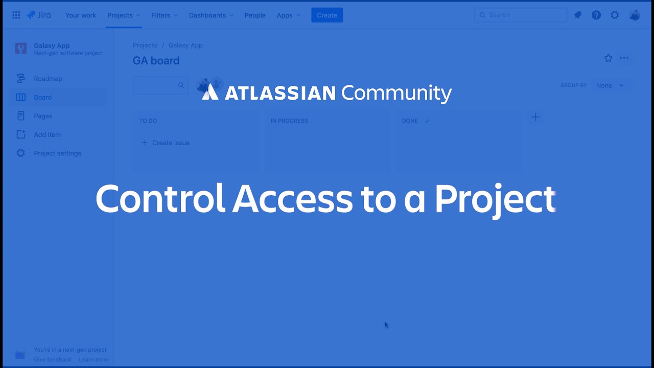 How to control access to a project in Jira Cloud