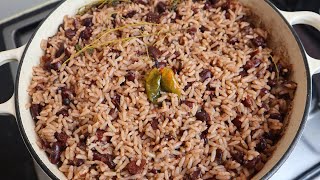 How To Make Jamaican Rice And Peas Step By Step Recipe | Caribbean Food Rice & Peas
