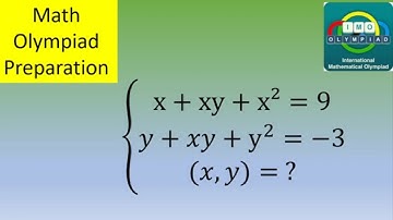 Math Olympiad Preparation: find x and y verifying the system