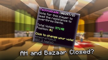 Dante Closed AH and Bazaar? Technoblade Becoming Mayor? Short Explanation (hypixel skyblock)
