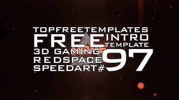 FREE Intro Template: 3D Gaming Red Space #97 w/ Speedart