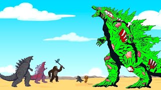 Rescue TEAM Godzilla &amp; KONG From EVOLUTION OF GODZILLA EARTH ZOMBIE: Who Will Win?|Godzilla Cartoon