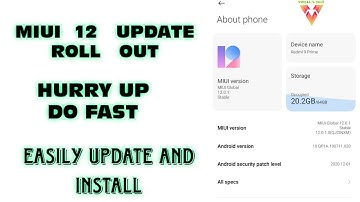 #MIUI12 LATEST #UPDATE ROLL OUT FOR #REDMI #XIAOMI #MI #DEVICES