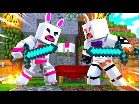 Funtime Foxy and Lolbits Bedwar Battle Minecraft Fnaf Roleplay Adventure fnaf sister location jogar