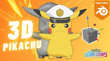 How to make a Character in Blender - Pikachu - Texturing Timelapse ⚡⚡⚡