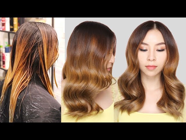 Balayage Hair Transformation on Dark Hair | TINA YONG