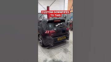 MK Golf GTI Custom Downpipes With Sports Cat💥 #shorts #downpipe #mk7gti