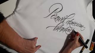 Calligraphy - Brushlettering with Molotow Blackliner brush