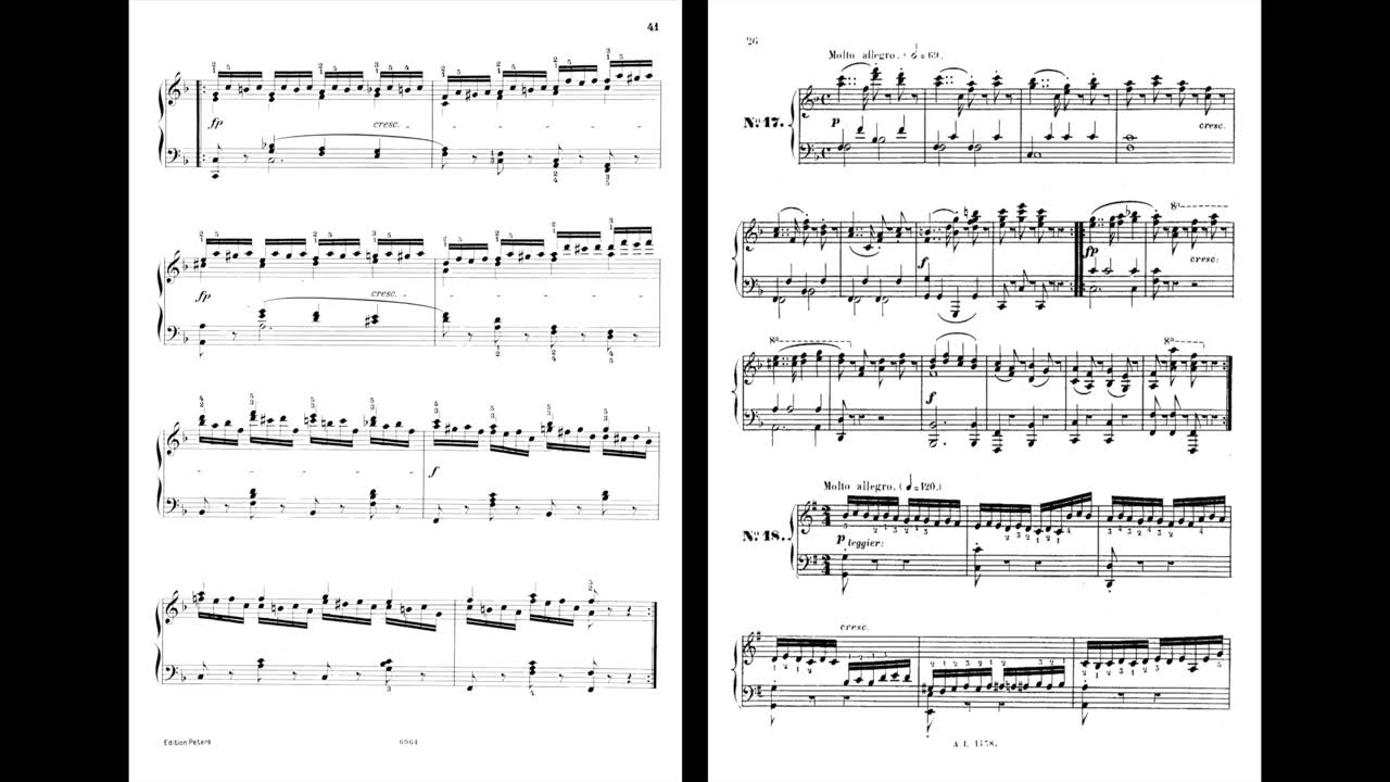 C. Czerny – Op. 299 n. 17 for two pianos - YouTube
