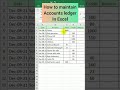 Learn excel in tamil how to maintain accounts ledger in excel excelintamil exceltips excel