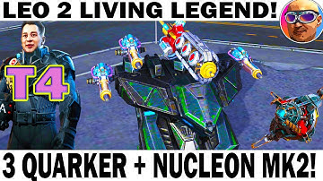 OLD ROBOT LEO NUCLEON + 3 QUARKER 12 LVL MK2 + 1 OVERDRIVE 6 LVL WAR ROBOTS ADRIAN T4 + 55% DAMAGE