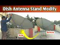 C band dish stand making and fitting on pipe modified