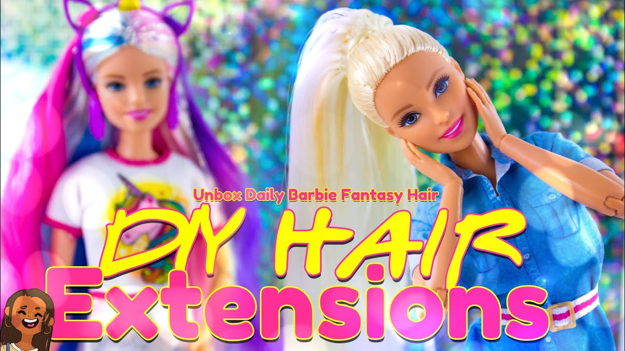 DIY - How to Make: EASY Doll Hair Extensions PLUS Barbie Fantasy Hair ...