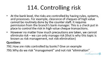 114 115. Controlling risks and CAMELS model