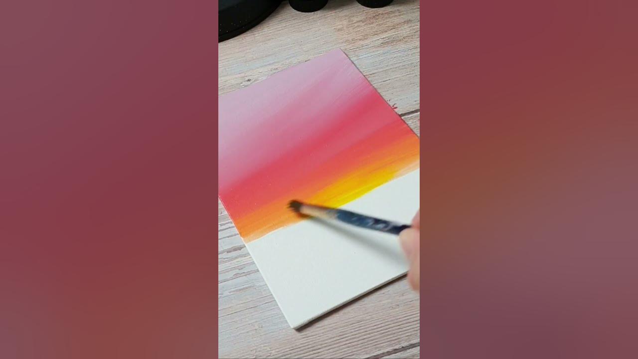 dreamy sunset sky / easy acrylic painting ideas for beginners ✨️