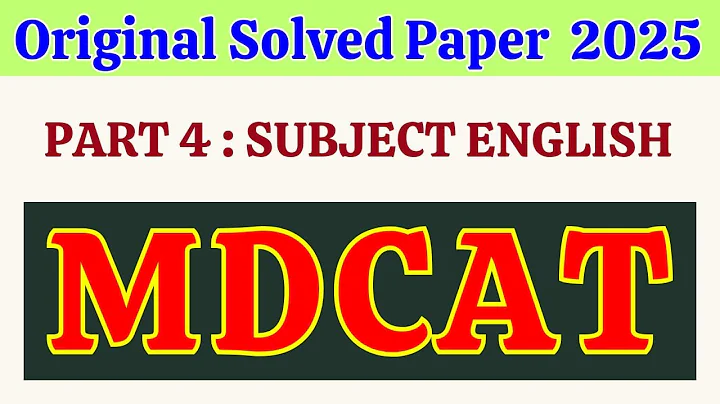 MDCAT 2025 Original Solved Paper | Today Paper MCQs with Answer Key | Full Analysis & Expected Merit