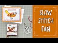 Patchwork Bird - Slow Stitch Card Tutorial