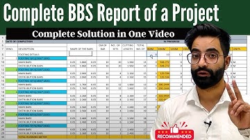 Bar Bending Schedule (BBS) Report File | Complete BBS Report of a Project