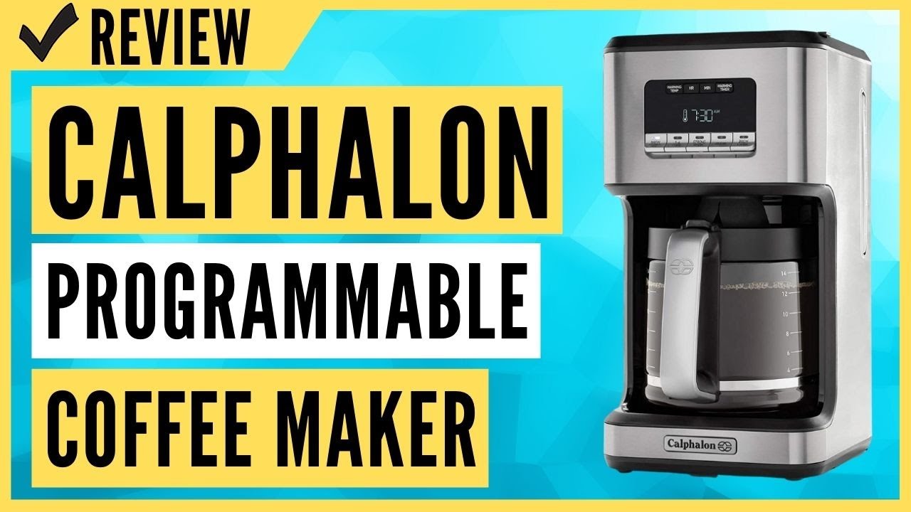 Calphalon Coffee Maker, Programmable Coffee Machine with Glass Carafe, 14  Cups, Stainless Steel