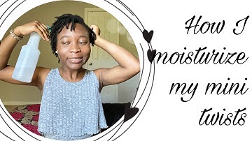 How To Moisturize Mini Twists on Natural Hair | Quarantine Hairstlye | Two Week hair update