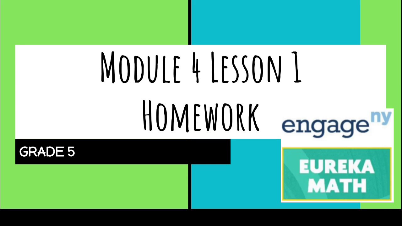 grade 5 module 4 lesson 1 homework