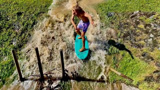 Skimboarding the Flooded Streets of Hawaii!