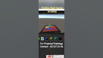 Rolling Ball Game In Unity #shorts