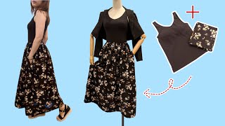 From a tank top to a dress | Easy sewing project for beginners