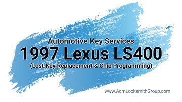 Lexus Lost Key Services - 1997 Lexus LS400!