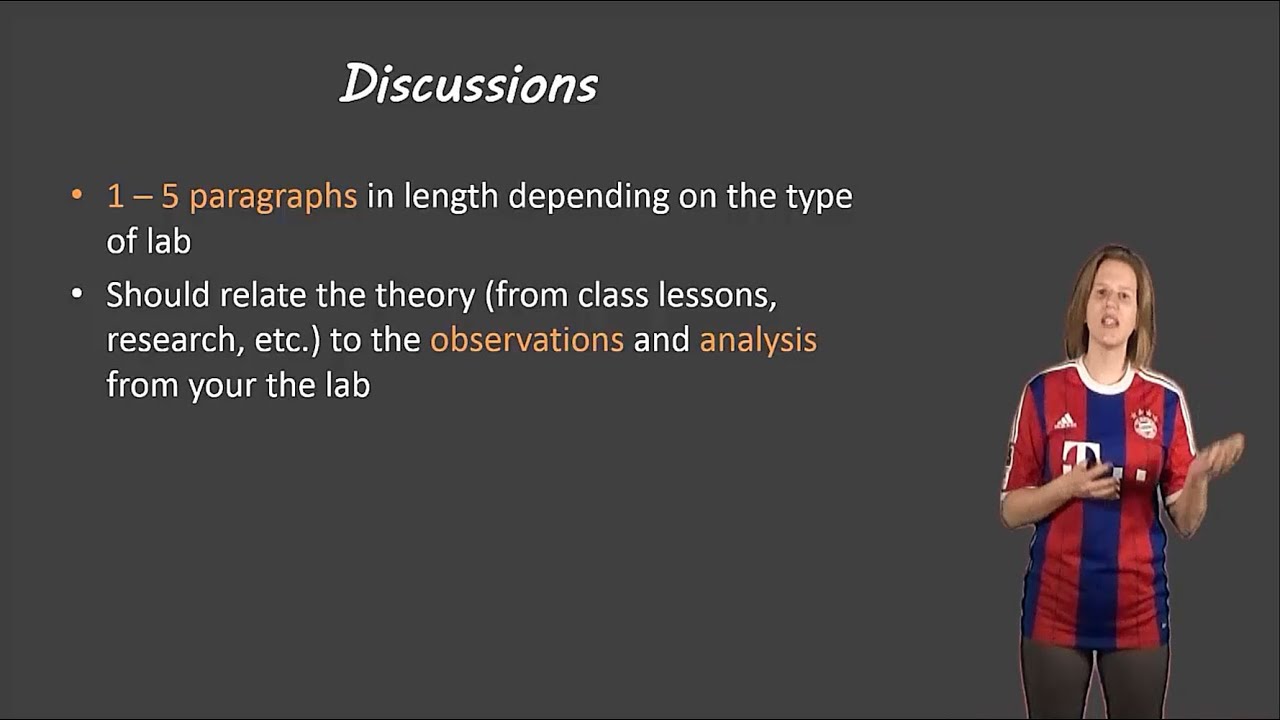 Lab report discussion sections