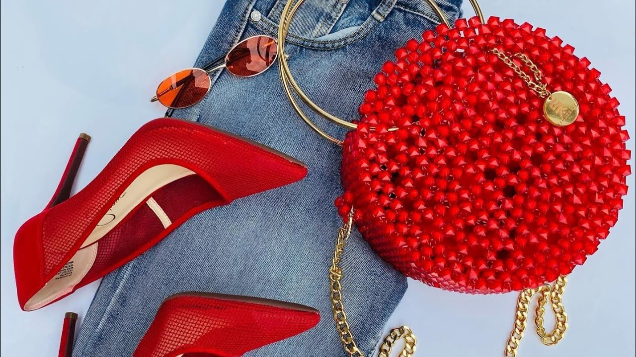 How To Make The Beaded Round Bag  #beads #versatilenanagh