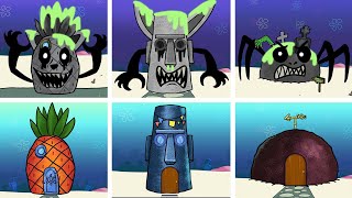ALL Spongebob Houses vs ZOONOMALY cartoon Animation | ♪ Animated Music Video