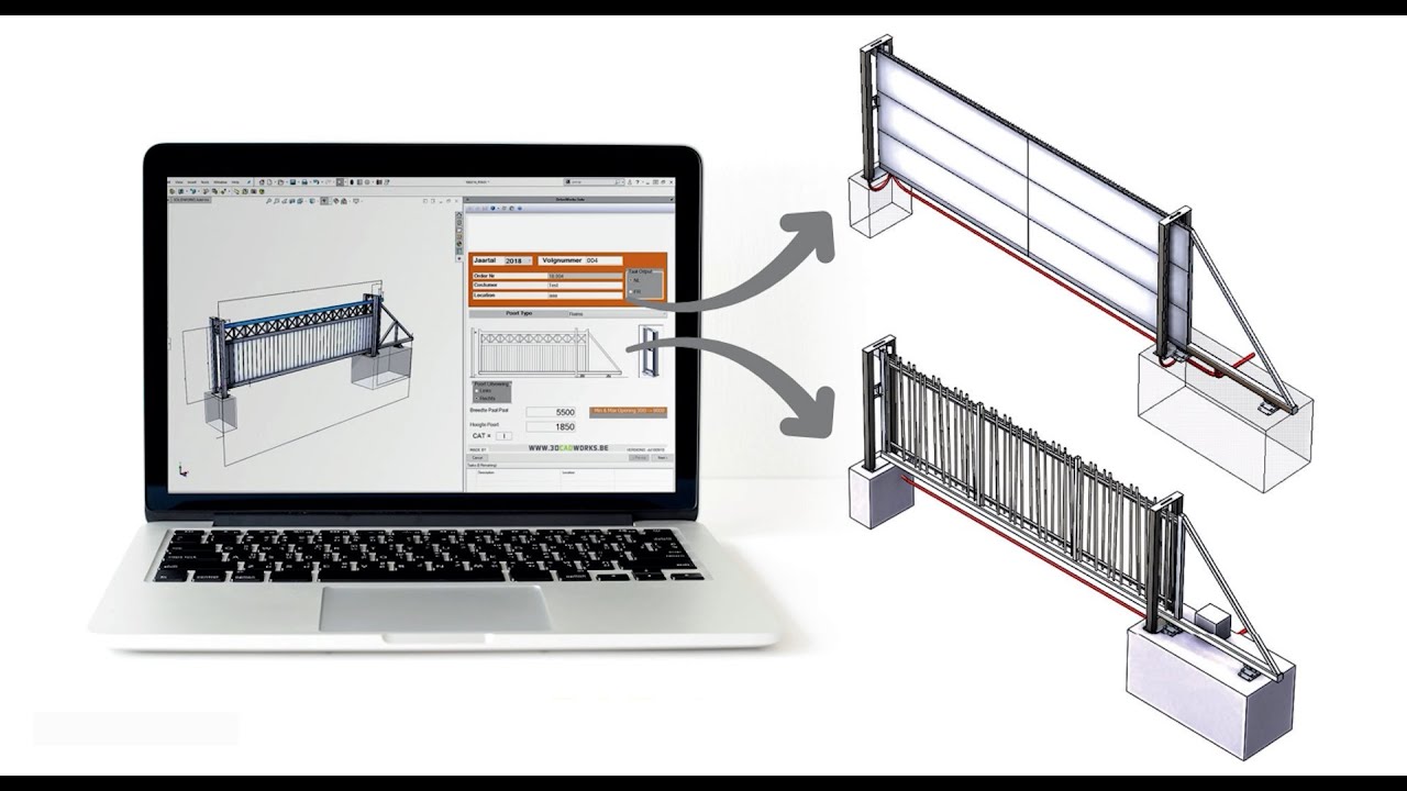 Product Configurator Industriële Vrijdragende Poorten - Yucon by 3D Cadworks