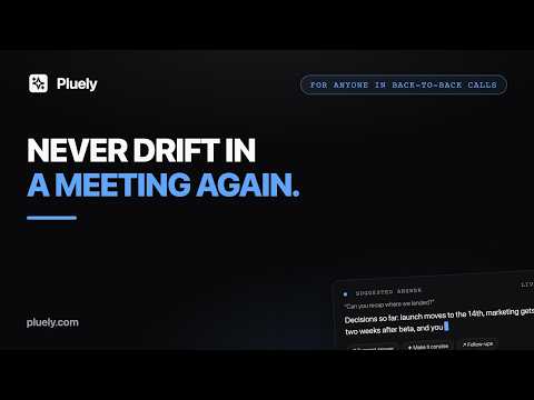 Pluely for Meetings: Live AI Transcript + Answers, No Bot Joins — Undetectable Meeting Assistant