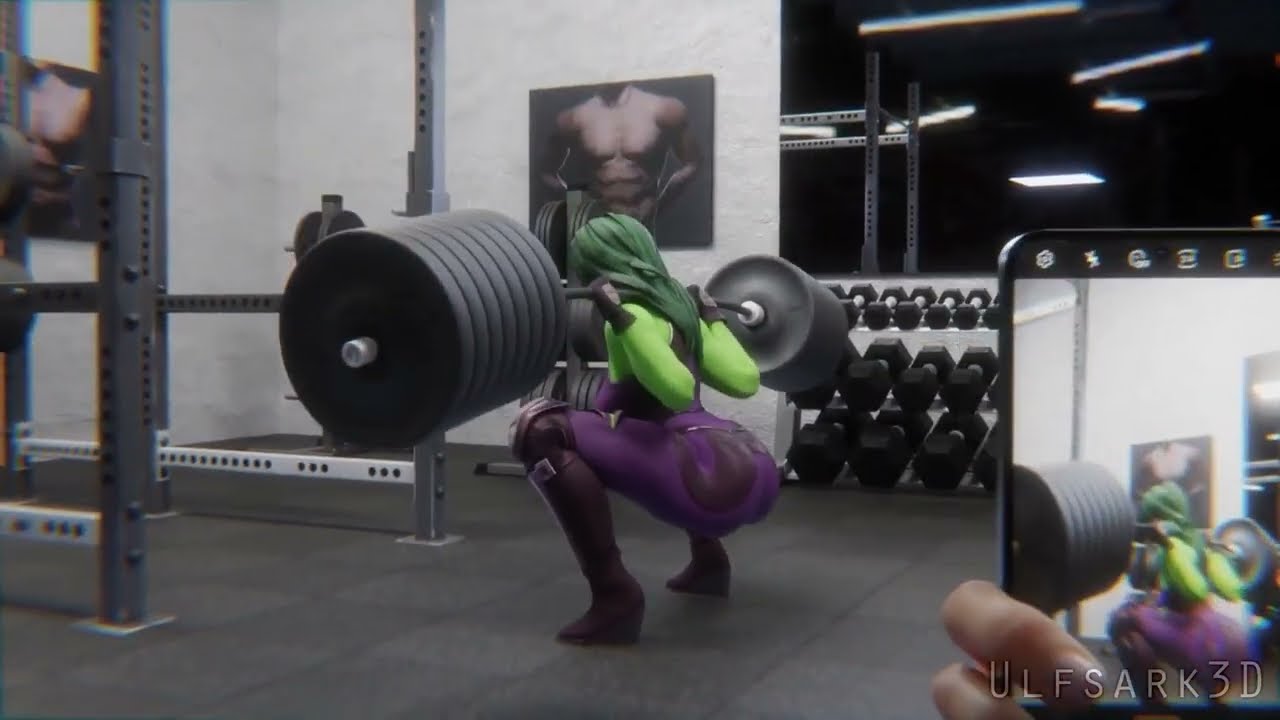 Workout with she-hulk