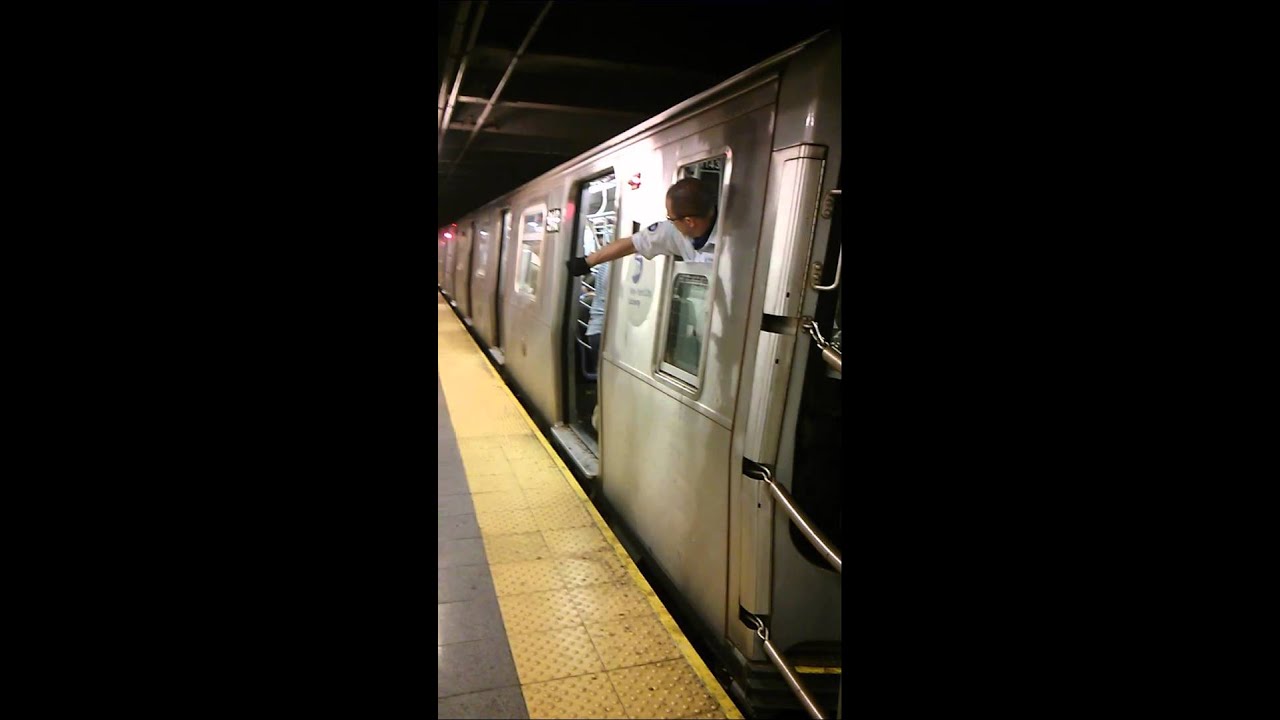 Awesome Q train conductor in action