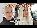 my hair burnt off so i got $2000 PERMANENT HAIR EXTENSIONS