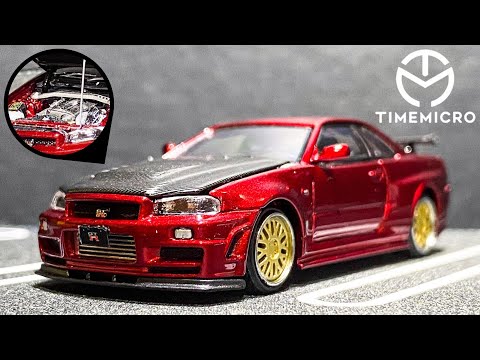 Unboxing Time Micro Nissan GT-R R34 - Red - YouTube