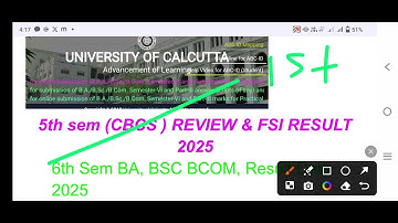 CU 6th Semester Result 2025 | Cu 5th sem Review Result Date 2025 | BA BSC BCOM |Calcutta University