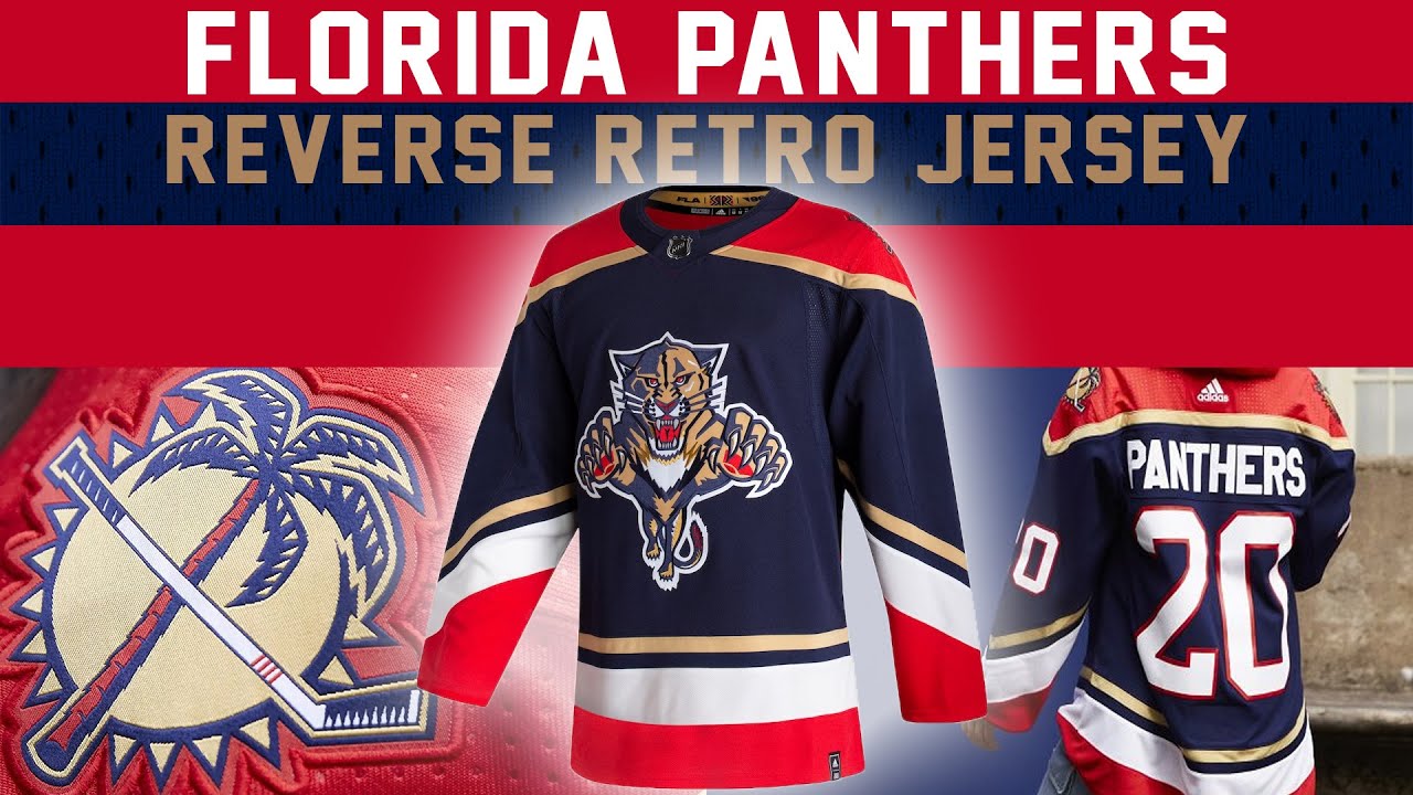 NHL on X: They're here and they are BEAUTIFUL. 🤩 The @FlaPanthers are  debuting their #ReverseRetro jerseys that are a classic 90's presentation.  The center crest showcases the sun, crossed palm tree