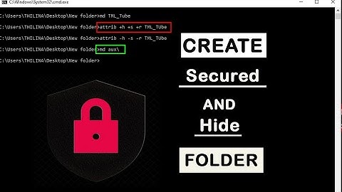 Create a Secured and Hide folder using command prompt : CMD 04