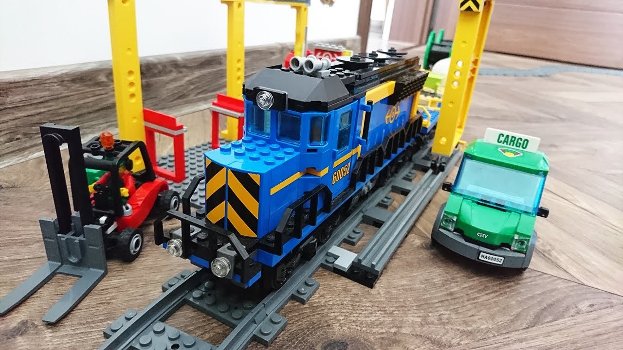 Blue freight LEGO CITY train! [Blue Cargo Train LEGO CITY] - YouTube