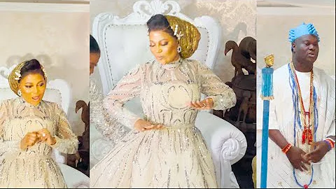 Watch Rare Video: How Ooni Of Ife’s New 6th Wife Dances With Him On Their Wedding