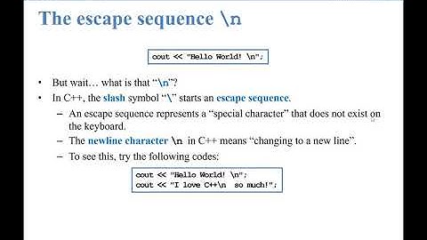 【程式設計】第一講：Introduction #4 Escape sequences