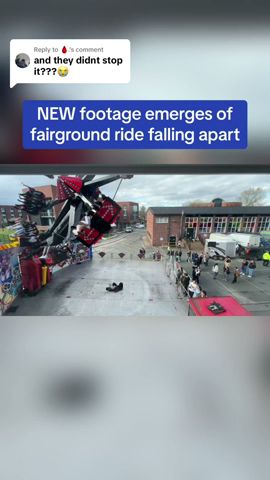 NEW footage emerges of fairground ride falling apart 👀